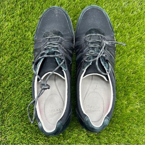 DANSKO Walking Shoes Womens 41 US 11 Black Henriette Suede Canvas Bungee Lace - Picture 5 of 8